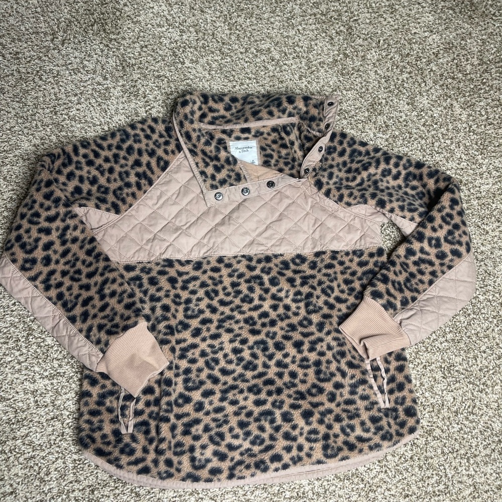 Abercrombie & Fitch Leopard Teddy Jacket